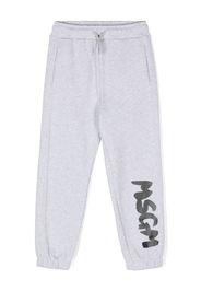 MSGM Kids logo-print track pants - Grigio