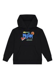 MSGM Kids logo-print hoodie - Nero