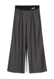 MSGM Kids Pantaloni gessati lamé - Grigio