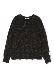 MSGM Kids Maglione con effetto vissuto - Marrone