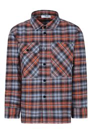 MSGM Kids check-print shirt - Marrone