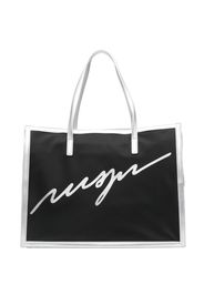 MSGM Kids logo-print shoulder bag - Nero