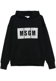 MSGM logo-print hoodie - Nero