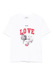 MSGM Kids T-shirt con stampa grafica - Bianco