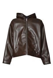 MSGM hooded zip jacket - Marrone