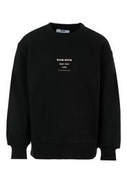 MSGM Kids crew-neck logo-print sweatshirt - Nero