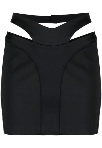 Mugler cut-out miniskirt - Nero