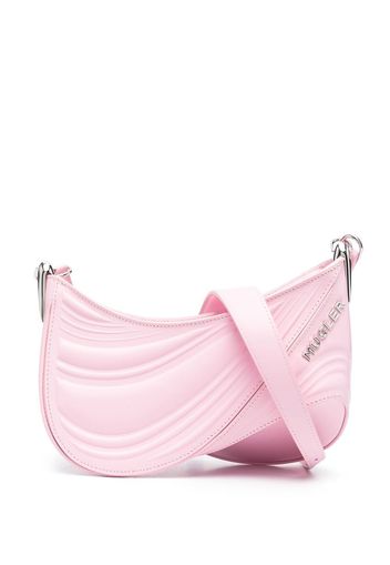 Mugler small Spiral Curve 01 embossed crossbody bag - Rosa