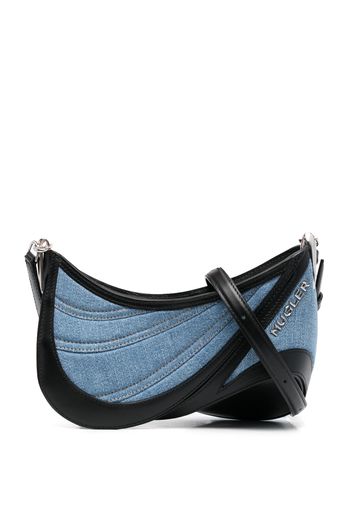 Mugler small Spiral Curve 01 denim bag - Blu