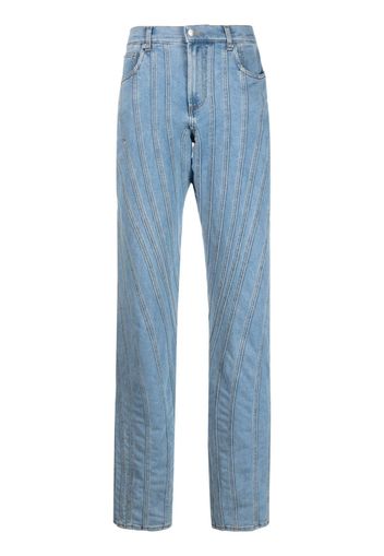 Mugler Snow Spiral baggy jeans - Blu