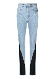 Mugler Jeans skinny a vita media - Blu