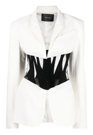 Mugler Iconic single-breasted corseted blazer - Bianco