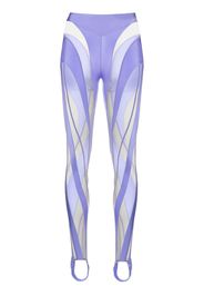 Mugler Spiral panelled leggings - Viola