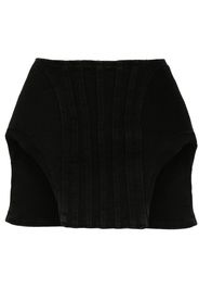Mugler Minigonna denim imbottita - Nero