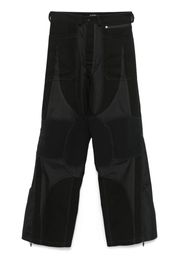 Mugler panelled-design cargo pants - Nero