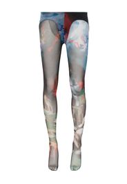 Mugler printed leggings - Verde
