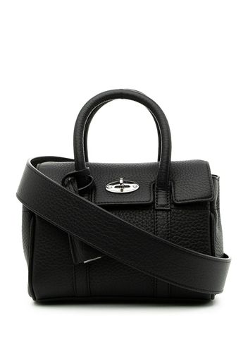 Mulberry mini Bayswater heavy grain leather satchel - Nero