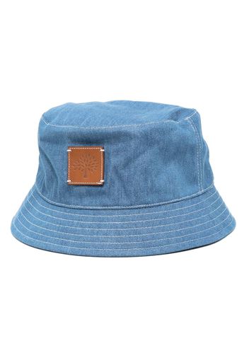 Mulberry Cappello bucket denim con applicazione - Blu