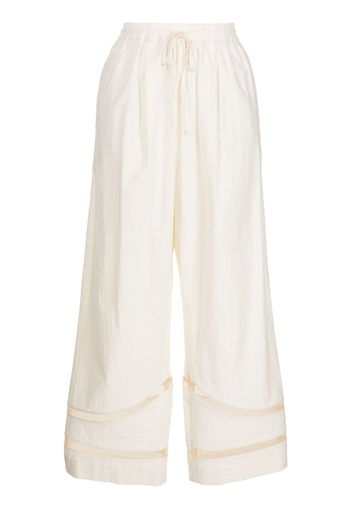 Muller Of Yoshiokubo Pantaloni sportivi con cut-out - Bianco