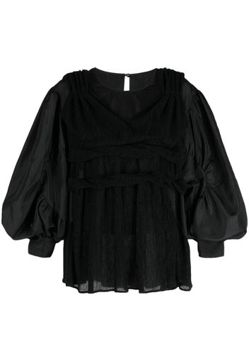 Muller Of Yoshiokubo Blusa con maniche a palloncino - Nero