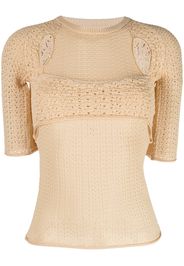 Muller Of Yoshiokubo Moss Tunnel knitted top - Toni neutri