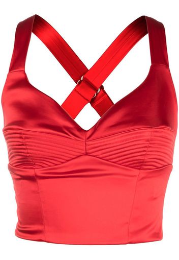 Murmur Top crop modello corsetto - Rosso