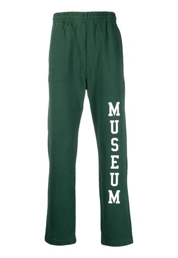 Museum Of Peace & Quiet logo-print cotton pants - Verde