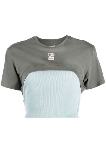 Musium Div. layered cropped T-shirt - Verde