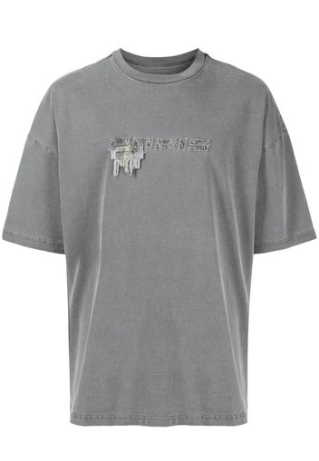 Musium Div. T-shirt con applicazione - Grigio