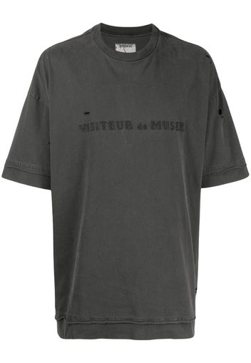 Musium Div. T-shirt con effetto vissuto - Grigio