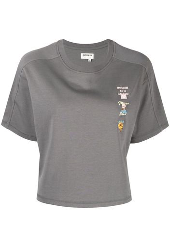 Musium Div. cut-out-detail cotton T-shirt - Grigio