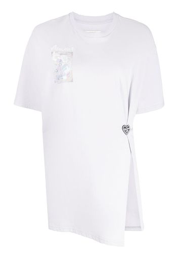 Musium Div. graphic-print gathered T-shirt - Viola