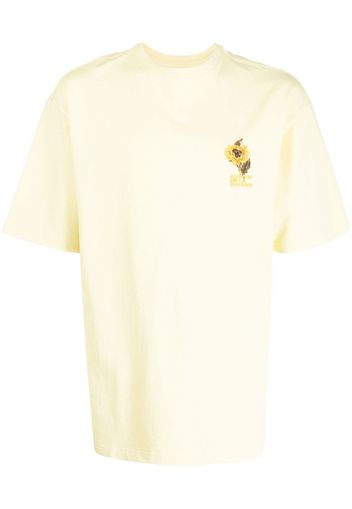 Musium Div. T-shirt con ricamo - Giallo