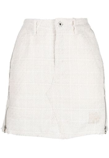 Musium Div. distressed mini skirt - Bianco