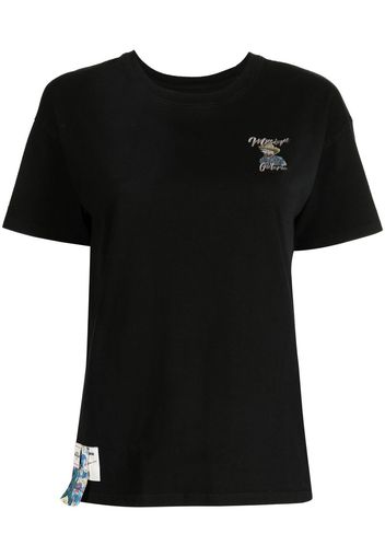 Musium Div. embroidered-motif cotton T-shirt - Nero