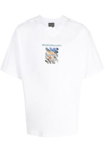 Musium Div. Van Gogh-print cotton T-shirt - Bianco