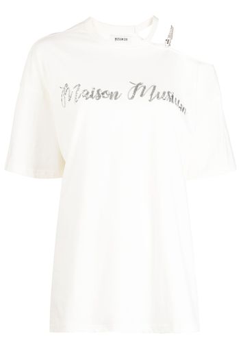 Musium Div. embellished-logo cotton T-shirt - Bianco