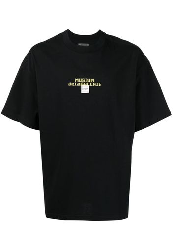 Musium Div. logo-print cotton T-shirt - Nero