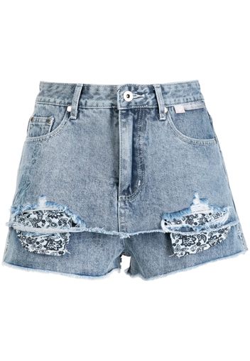 Musium Div. Shorts denim con effetto vissuto - Blu