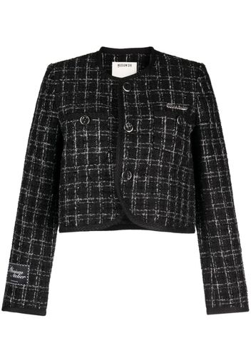 Musium Div. button-down tweed jacket - Nero