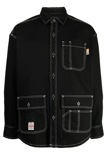 Musium Div. long-sleeve button-fastening shirt - Nero