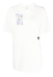 Musium Div. graphic-print gathered T-shirt - Bianco