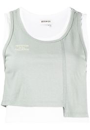 Musium Div. layered design cotton tank top - Verde