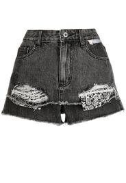 Musium Div. Shorts denim con effetto vissuto - Nero