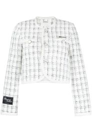 Musium Div. button-down tweed jacket - Bianco