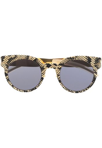 Mykita Occhiali da sole tondi Python - Oro