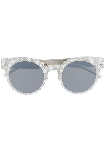 Mykita python-print wayfarer sunglasses - Argento