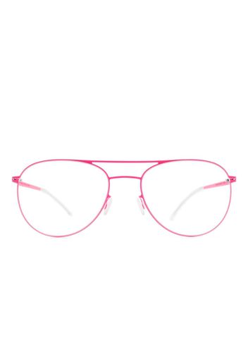 Mykita Niken aviator-frame metal glasses - Rosa