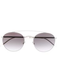 mirrored round-frame sunglasses