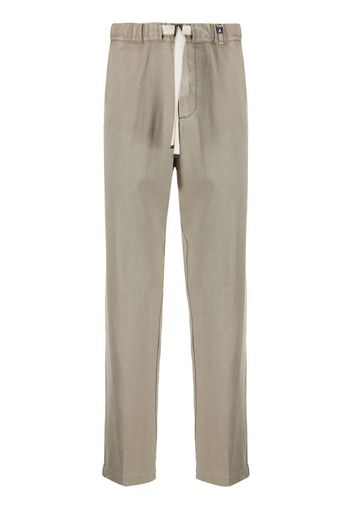 drawstring waist straight-leg trousers